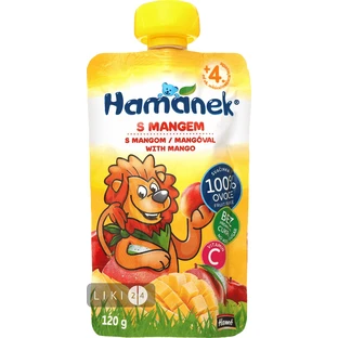 Пюре Hamanek яблоко и манго, 120 г