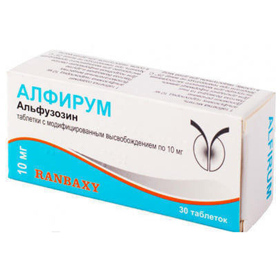 Алфирум таблетки с модиф. высвоб. 10 мг блистер №30