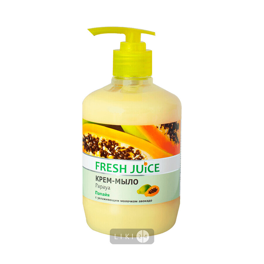 Крем-мило Fresh Juice із зволожуючим молочком авокадо Papaya, 460 мл дозатор: ціни та характеристики