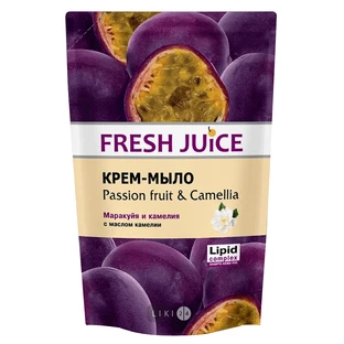 Крем-мило Fresh Juice Passion Fruit & Camellia, 460 мл дой-пак