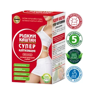 Диетическая добавка Жидкий Каштан Супер Клетчатка капсулы, №100