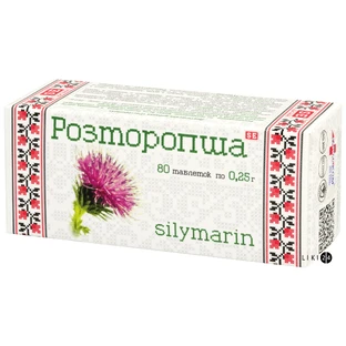 Розторопша таблетки 0,25 г, №80