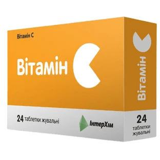 Вітамін c табл. жув. 500 мг блістер №24