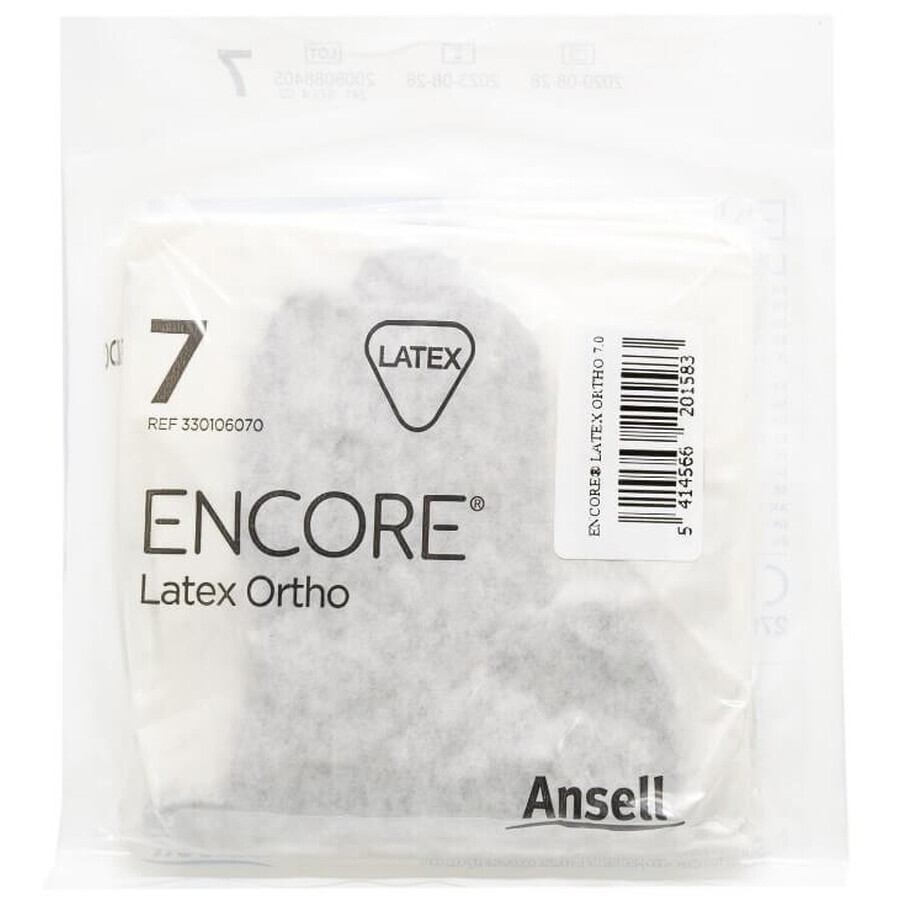 Перчатки хирургические Encore Ortho стерильные латексные непудрованные, размер 7, пара: цены и характеристики