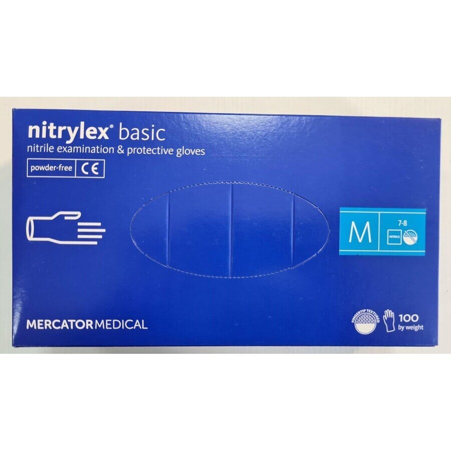 Перчатки медицинские смотровые нитриловые без пудры размер L 100 шт: цены и характеристики