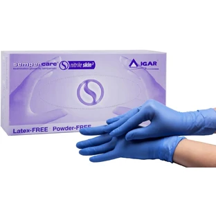 Рукавички медичні Sempercare Nitrile Skin² оглядові нітрилові нестерильні неприпудрені, розмір M (7-8)