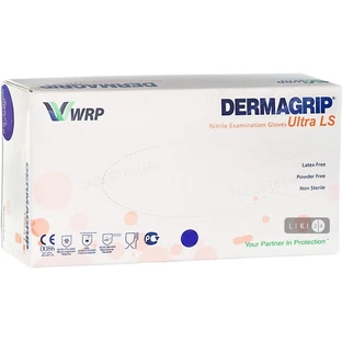 Перчатки смотровые "dermagrip" ultra ls нитриловые не содержат латекса неприпудренные нестерильные L №2