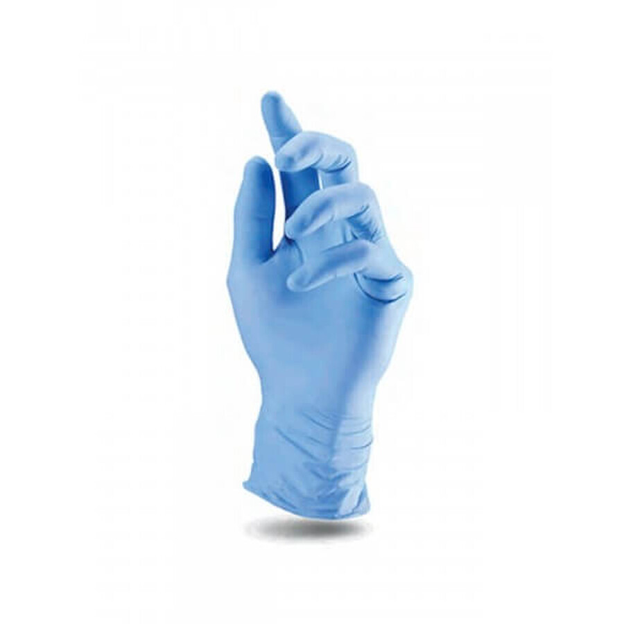 Перчатки Medicar смотровые виниловые нестерильные неприпудренные, размер L, 50 пар (100 штук), голубые : цены и характеристики