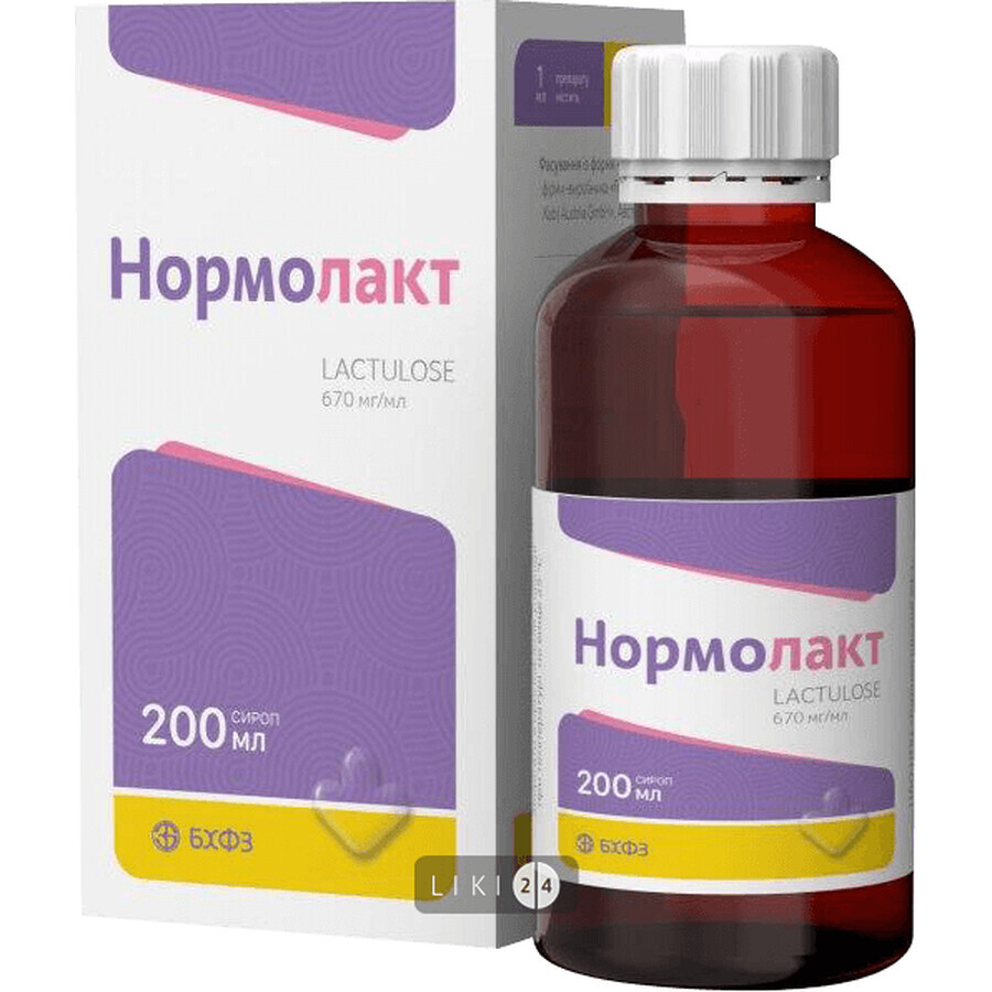 Нормолакт сироп 670 мг/мл фл. 200 мл: ціни та характеристики