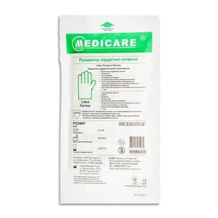 Рукавички хірургічні Medicare стерильні розмір 6 без пудри 1 пара