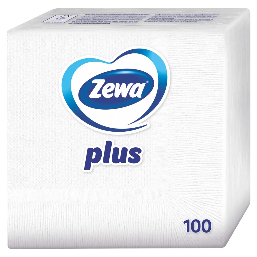 Серветки Zewa Plus сервірувальні білі №100: ціни та характеристики
