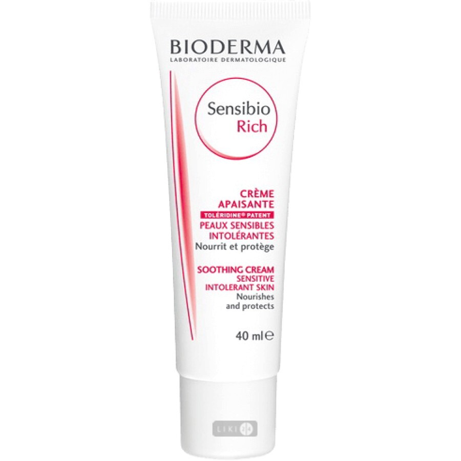 Крем для обличчя Bioderma Сансібіо Rich Насичений для сухої чутливої ​​шкіри, 40 мл: ціни та характеристики