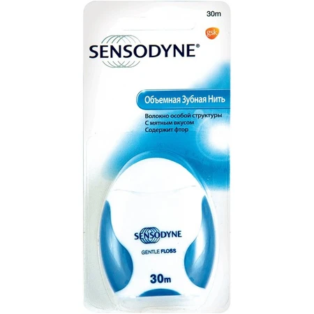 Зубная нить Sensodyne Объемная, 30 м: цены и характеристики