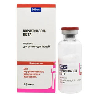 Вориконазол-Віста АС пор. д/р-ну д/інф. 200 мг фл.