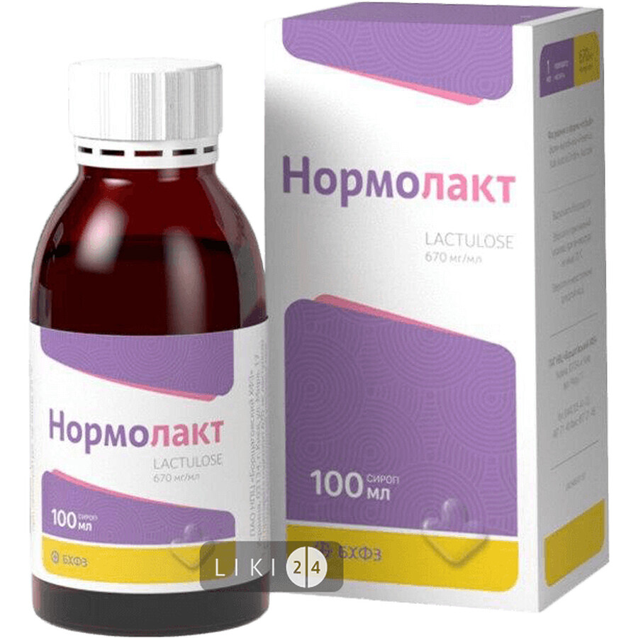 Нормолакт сироп 670 мг/мл фл. 100 мл: ціни та характеристики