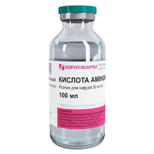 Кислота амінокапронова р-н д/інф. 5 % пляшка 100 мл