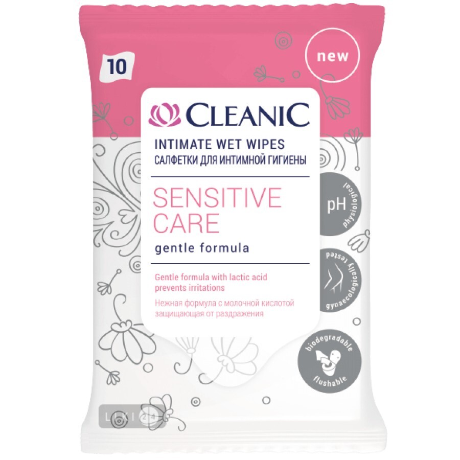 Серветки вологі Cleanic для інтимної гігієни 10 шт: ціни та характеристики