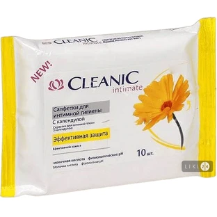 Салфетки влажные Cleanic для интимной гигиены с календулой 10 шт