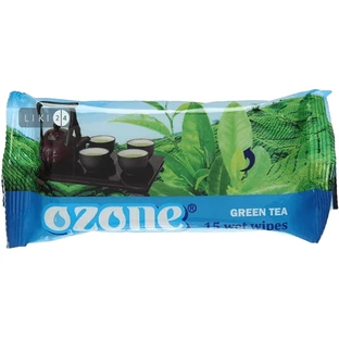 Серветки вологі "ozone" зелений чай №15