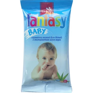 Серветки вологі beauty fantasy Baby з алое та вітамінами №15