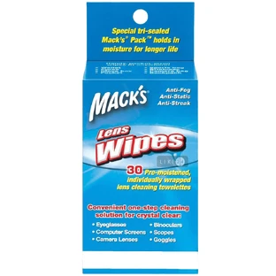 Вологі серветки Mack's Lens Wipes для оптики 30 шт