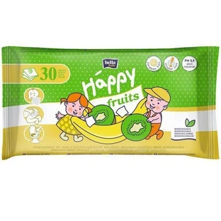 Серветки вологі для дітей "bella baby happy fruits" з аром. банана та ківі №30
