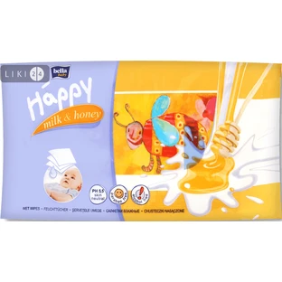 Серветки вологі для дітей bella baby happy "milk & honey"  №64