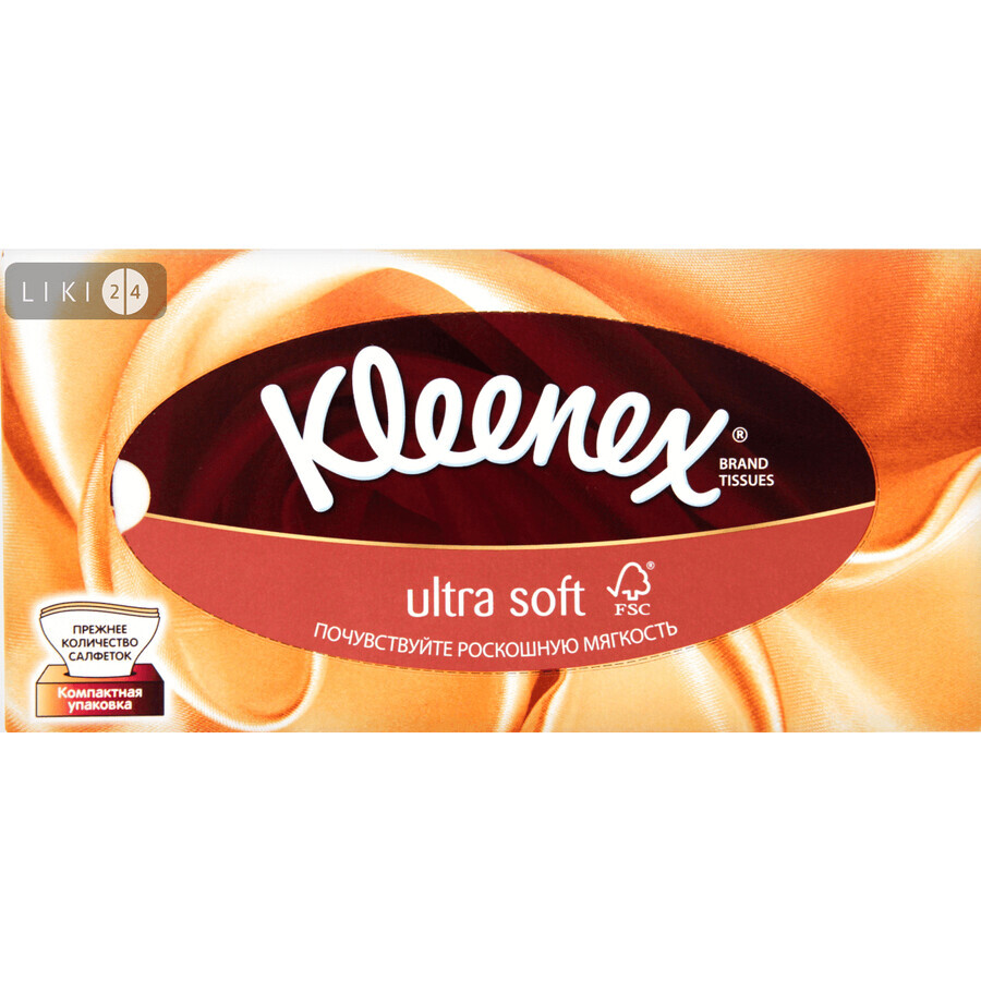 Серветки Kleenex Ultrasoft гігієнічні  №56: ціни та характеристики