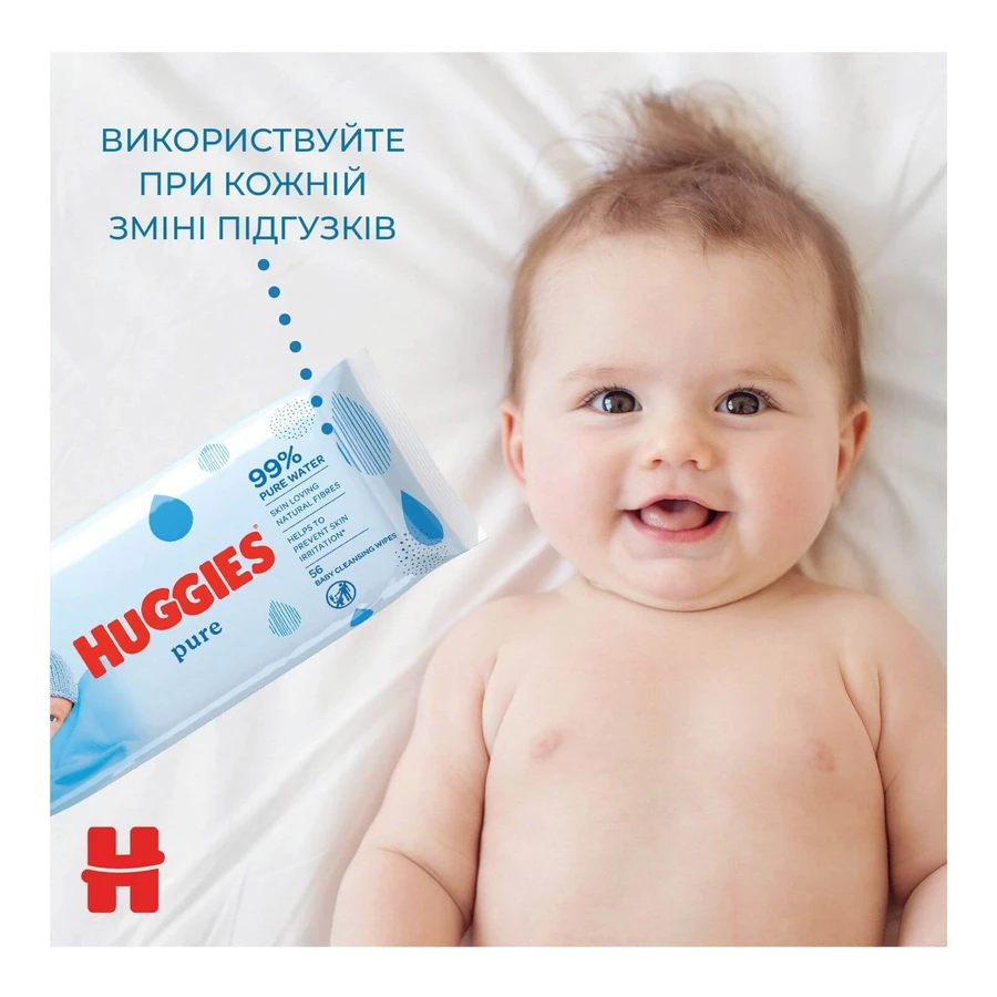 Влажные салфетки Huggies Ultra Comfort Pure 56 шт: цены и характеристики