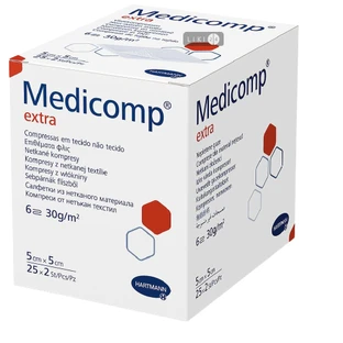 Серветки з нетканого матеріалу medicomp стерильні 5 см х 5 см, eкстра №50