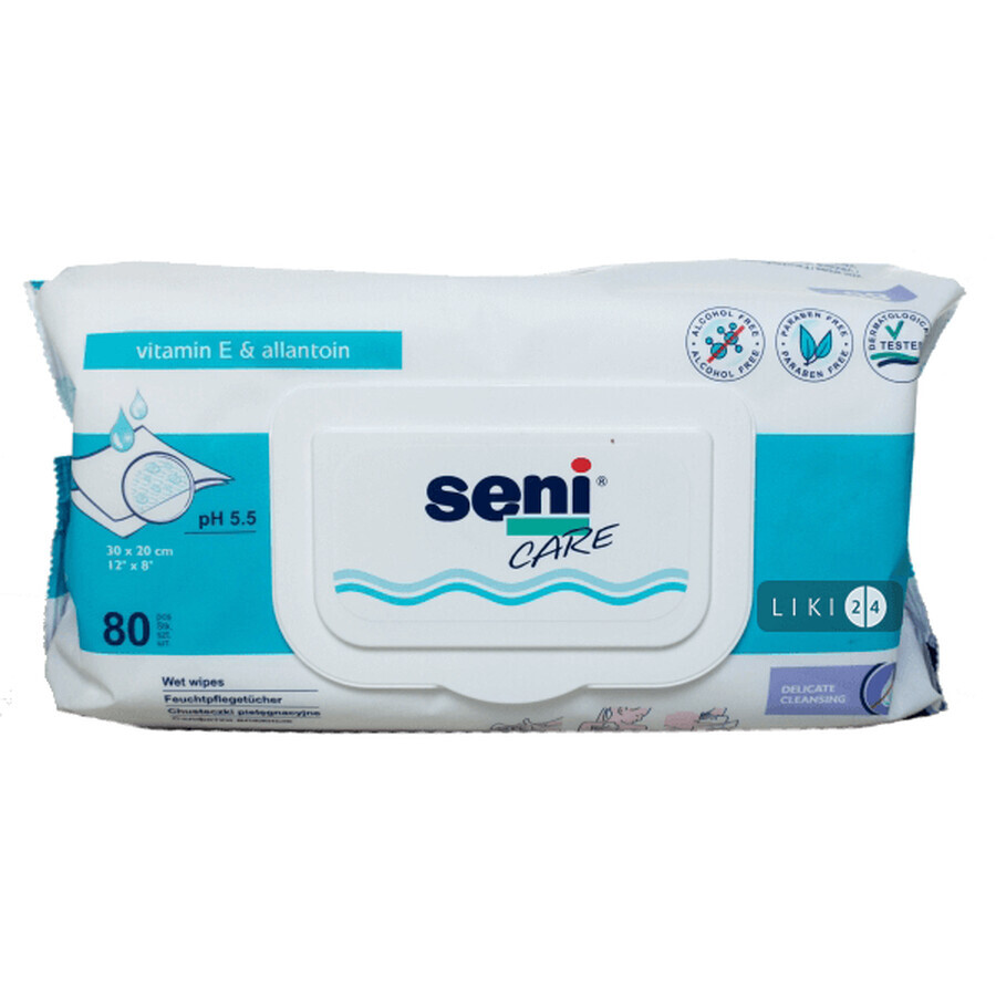 Влажные салфетки Seni Care для ухода за кожей 80 шт: цены и характеристики