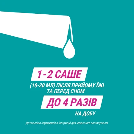 ГАВІСКОН® ПОДВІЙНОЇ ДІЇ, суспензія оральна, 24 саше по 10 мл, без цукру, симптоматичне лікування печії та розладів травлення (рефлюкс): ціни та характеристики