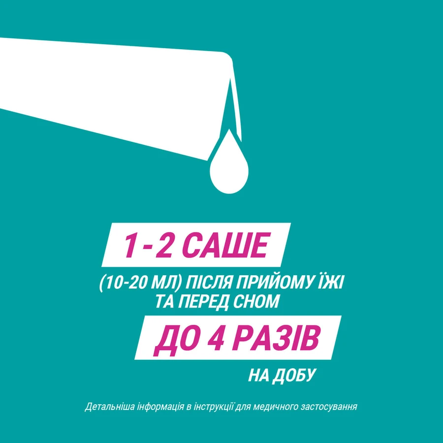 ГАВІСКОН® ПОДВІЙНОЇ ДІЇ, суспензія оральна, 24 саше по 10 мл, без цукру, симптоматичне лікування печії та розладів травлення (рефлюкс): ціни та характеристики