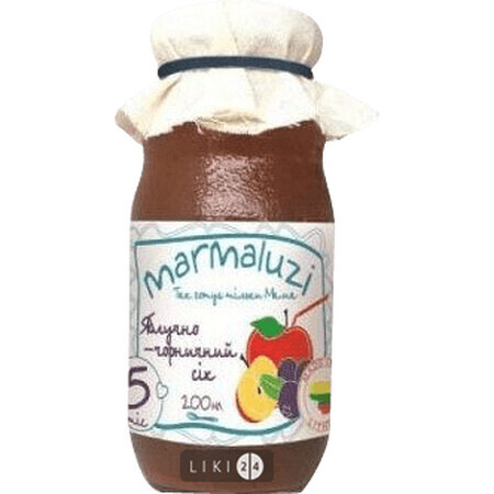 Сок "яблочно-черноплоднорябиновый сок" тм "marmaluzi" 200 мл, с 5 месяцев