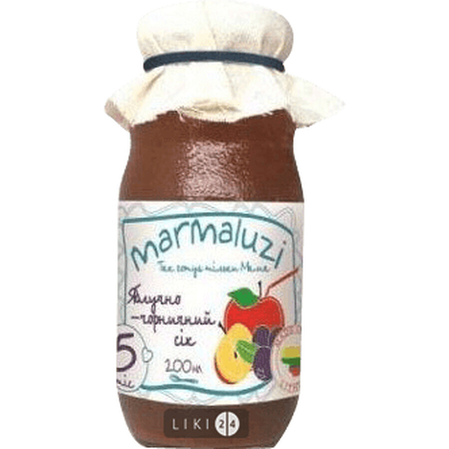 Сок "яблочно-черноплоднорябиновый сок" тм "marmaluzi" 200 мл, с 5 месяцев: цены и характеристики