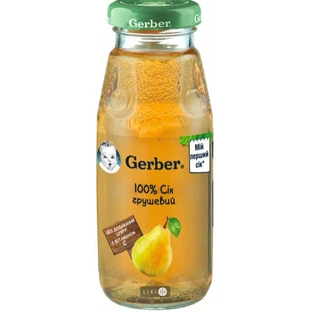 Сік грушевий Gerber відновлений, освітлений, пастеризований вітамін. з 4 міс. 175 мл