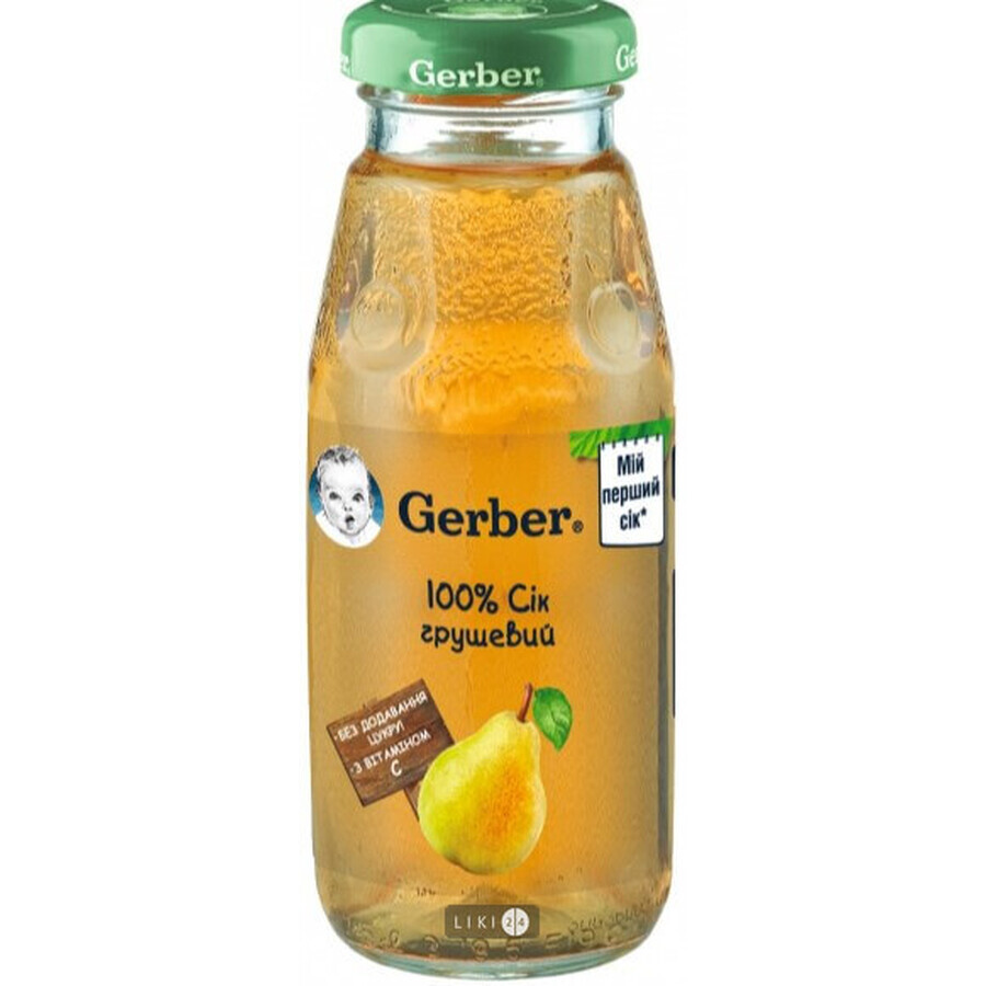 Сок грушевый Gerber восстановленный, осветленный, пастеризованный витамин. с 4 мес. 175 мл: цены и характеристики