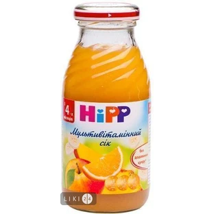 Сок мультифруктовый hipp 200 мл, с 4 мес.