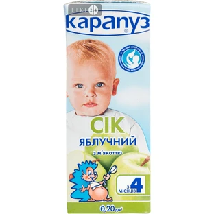 Сок фруктовый "яблоко" с мякотью 200 г