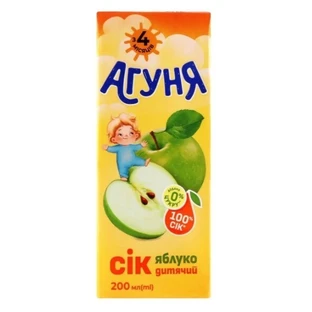 Сік Агуня Яблуко 200 мл