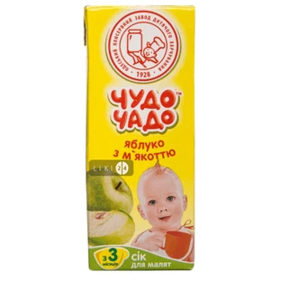 Сок Чудо-Чадо яблочный с мякотью и сахаром 200 мл