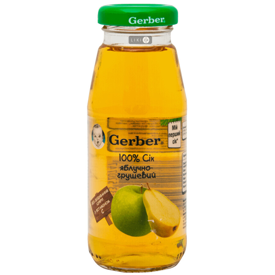 Сік яблучно-грушевий Gerber 175 мл з 6 міс: ціни та характеристики