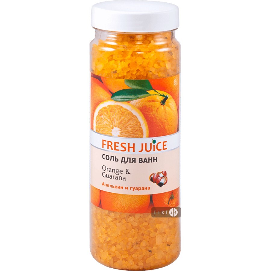 Соль для ванн Fresh Juice Orange&Guarana 700 г: цены и характеристики