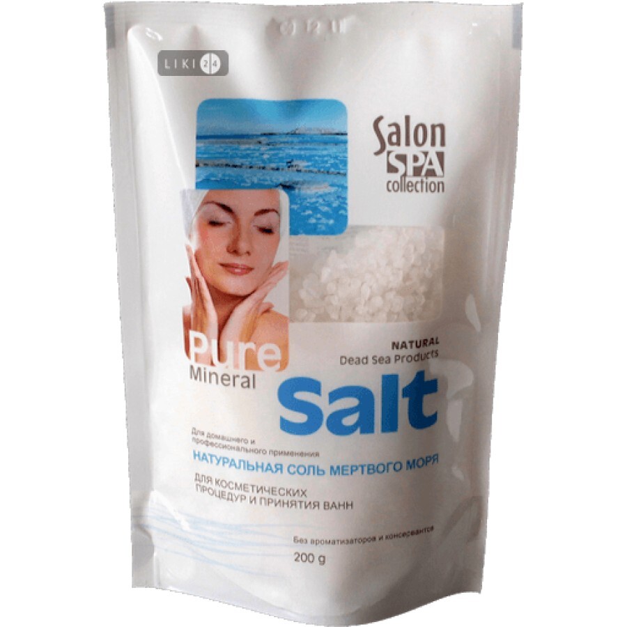 Соль мертвого моря для ванн Salon Spa Collection Натуральная 200 г: цены и характеристики