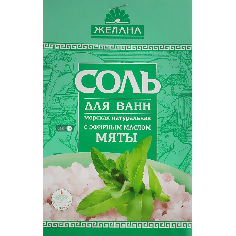 Соль морская для ванн Желана Мята ароматизированная 500 г: цены и характеристики