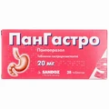 Пангастро табл. гастрорезист. 20 мг блистер №14