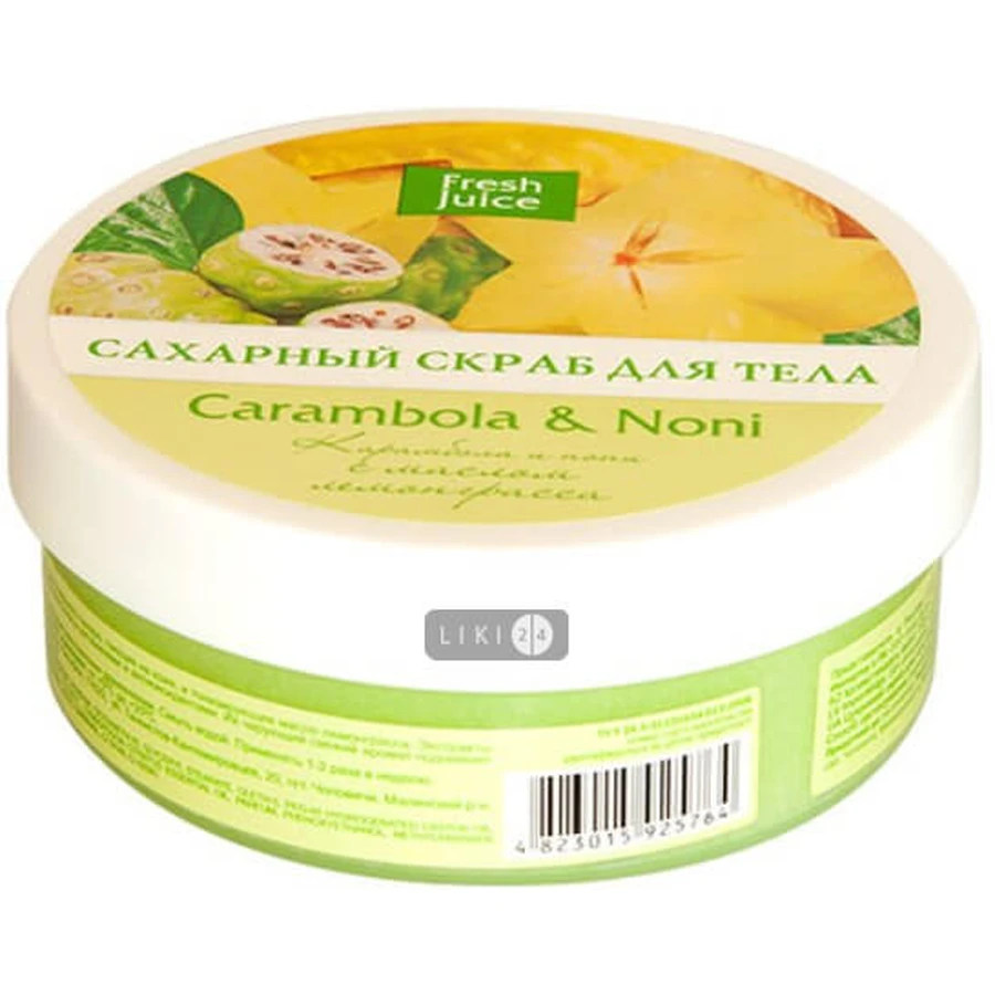 Скраб для тела сахарный серии "fresh juice" 225 мл, Carambola & Noni: цены и характеристики