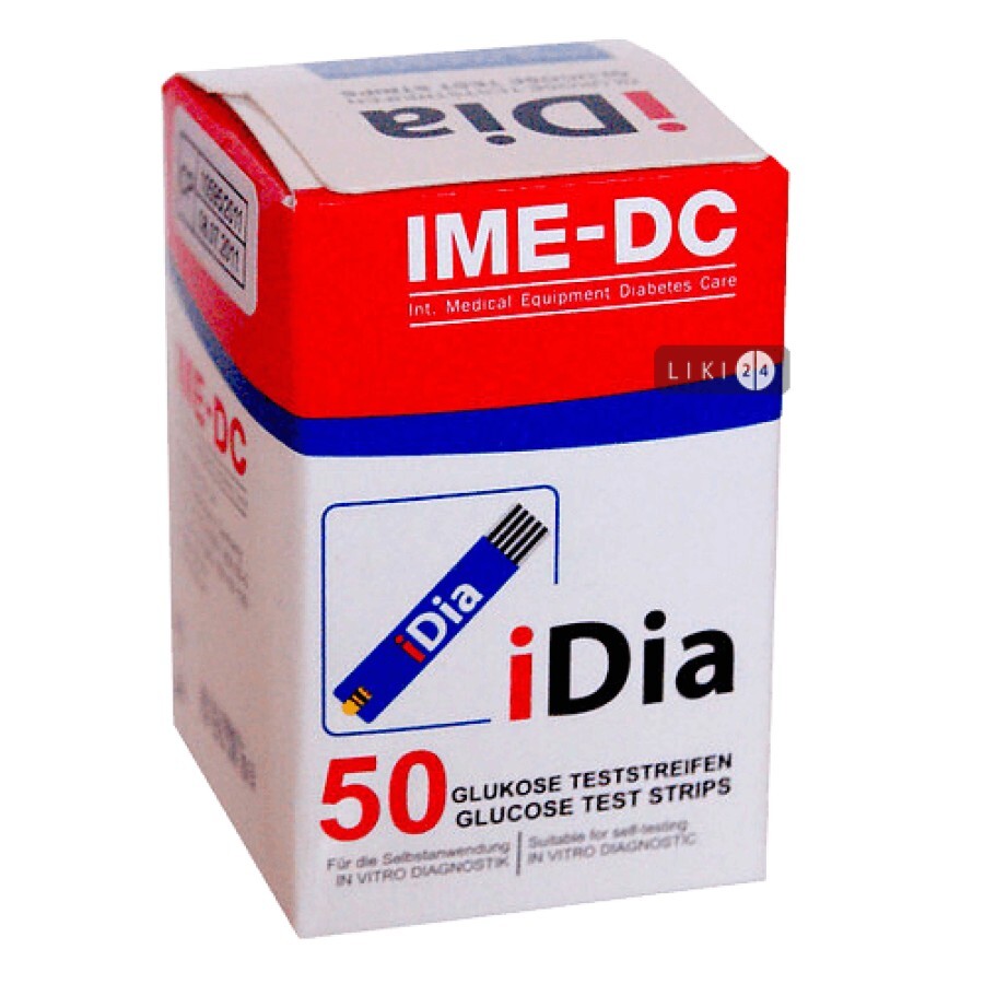 Тест-полоски IME-DC-Idia для глюкометра, 50 шт: цены и характеристики