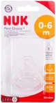 Соска nuk first choice з вентиляційним клапаном із силікону розмір 1, з малим отв. д/рідк. харч.