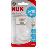 Соска силиконовая Nuk First Choice Plus с вентиляционным клапаном из силикона размер 2 с большим отверствием 1 шт